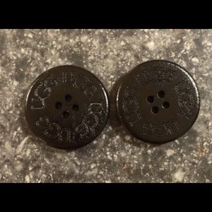 Two Black UGG Replacement Buttons -adult
